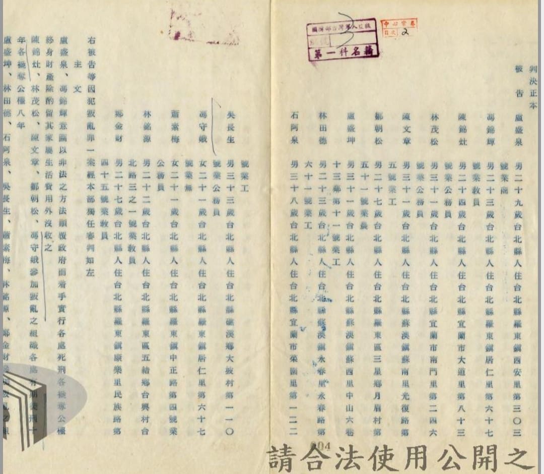 馮守娥：台灣白色恐怖與女性